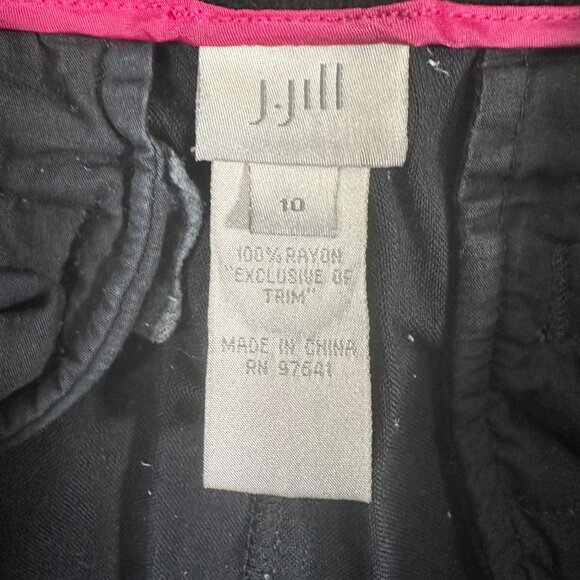 J. Jill Womens Corduroy Pants Size 10 Black Stretch Pockets Straight Leg - Picture 7 of 11